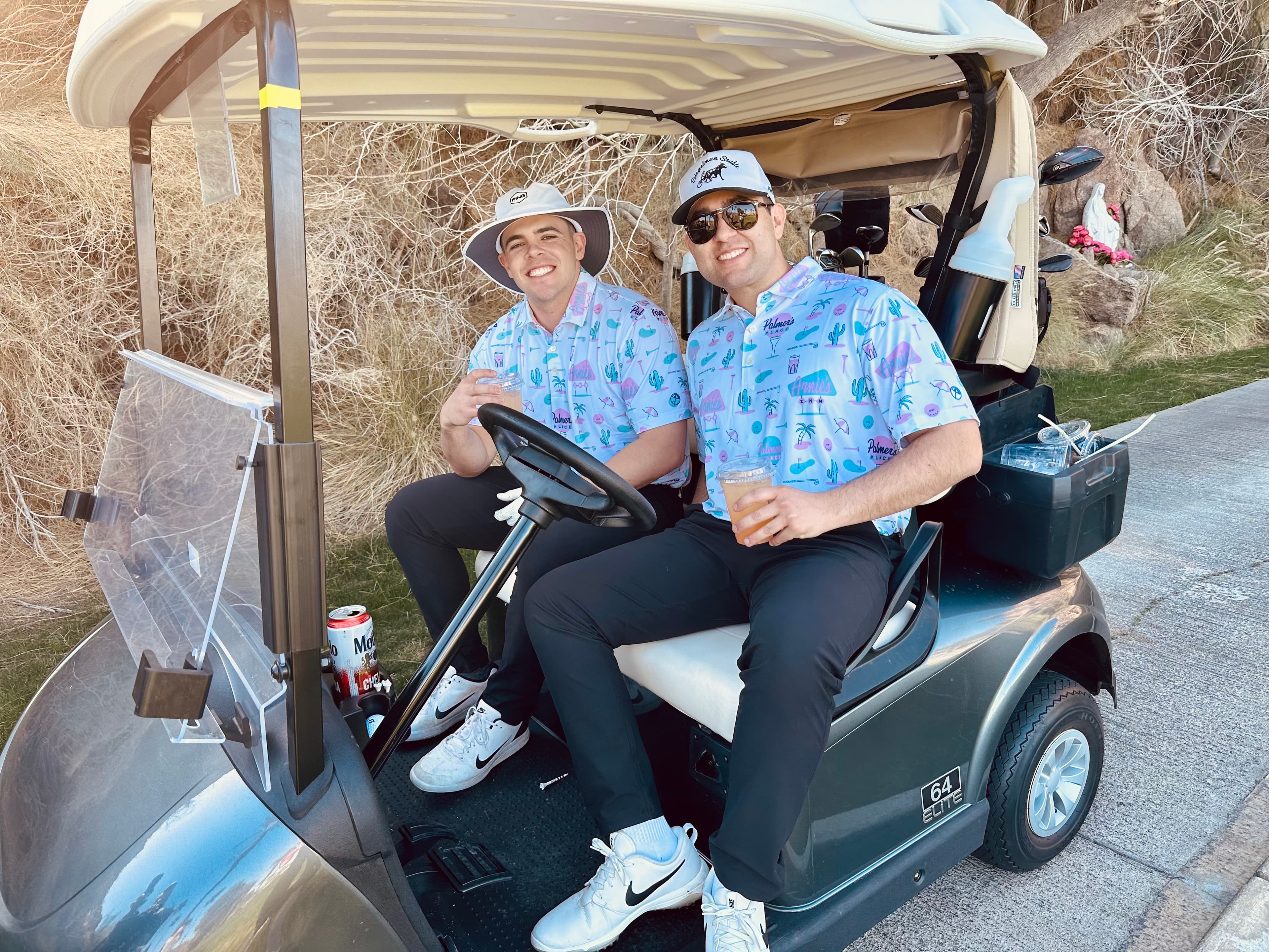 Mason on the golf course